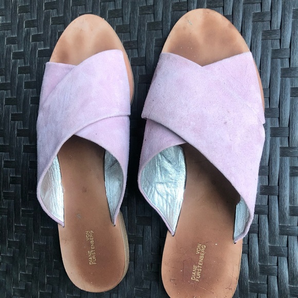 Diane von furstenberg pink suede summer sandals - Picture 4 of 5